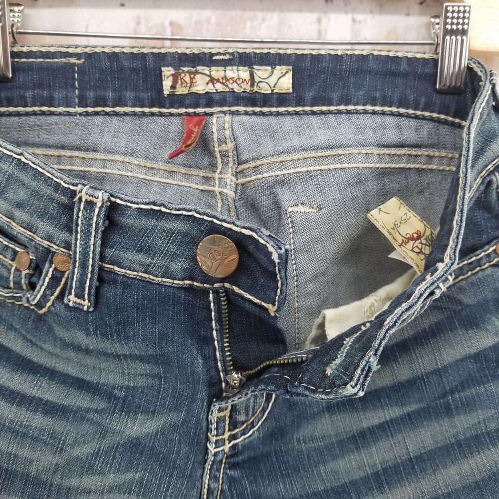 BKE Madison Women's Bootcut Flared Denim Blue Jeans 25 x 31 1/2 Stretch Med Wash - Picture 3 of 14